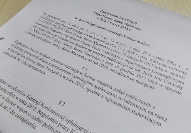 zarządzenie gminabanieamzurskie.pl